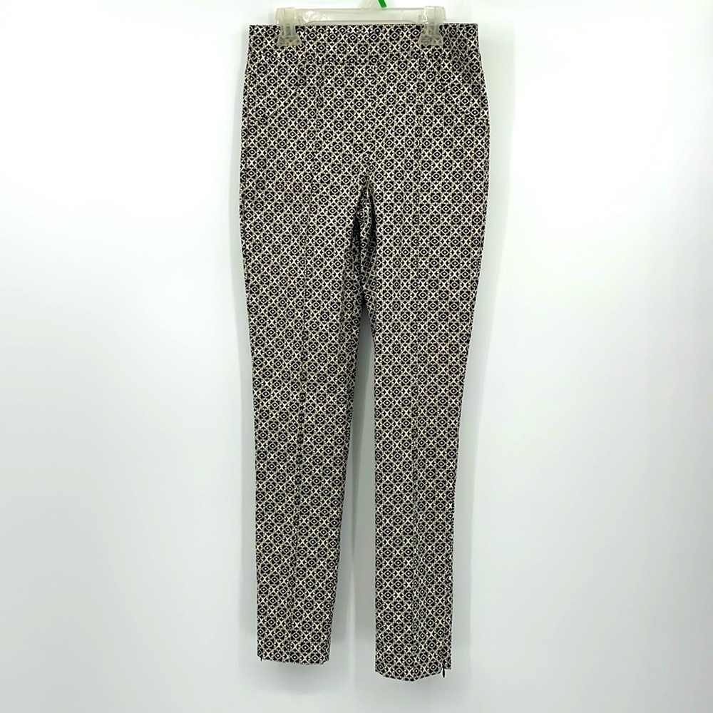 Joseph Ribkoff Black & White Pull-On Pants – Zipper at Ankle – Size 2